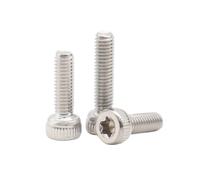 20-100 Pièces M1.6-M4 Vis à machine à tête hexalobulaire interne moletée en acier inoxydable, M4x45mm(20 pièces)