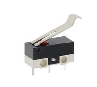 20-1000 interrupteurs de fin de course C NO NC 3 broches, bornes PCB 1A 125V, à levier à arc et à action brusque, interrupteurs à bouton-poussoir(BENT HANDLE,100PCS)