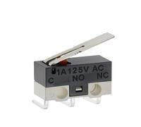 20-1000 interrupteurs de fin de course C NO NC 3 broches, bornes PCB 1A 125V, à levier à arc et à action brusque, interrupteurs à bouton-poussoir(BENT FOOT-4,1000PCS)