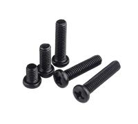 20-1000 pièces M1-M6 type-PM acier au carbone noir empreinte cruciforme tête cylindrique vis à machine, M2.5x10mm(500 pièces)