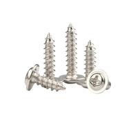 20-100pcs M1.2/M1.4/M1.7/M2/M2.3/M2.6/M3/M4 Vis à bois à tête boutonnée à bride à entaille croisée type-PWA en acier au carbone, M2.3x12mm