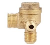 20×14×10mm Compresseur d'Air à 3 Voies, Anti-Retour Pièces avec Valve Filetée Mâle et Clapet de Rechange pour Connecteur de Tube