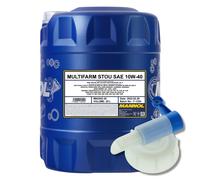 20 (1x20) Litre Mannol Multifarm Stou 10W-40 Landmaschinenöl Avec Robinet à Flux