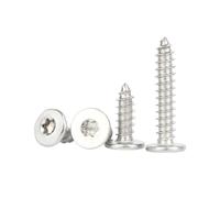 20-200pcs M2/M2.3/M2.6/M3/M4/M5 Vis à bois auto-taraudeuse à tête plate mince à fente Torx en acier inoxydable, M5x16mm