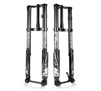20/24/26 Pouces VTT Fourche À Suspension Air Voyage 170mm Fourche À Suspension Inversée Pour Vélo Tube Conique 1-1/2" Double Épaule Descente Fourches Axe Traversant 150*15MM Pour VTT/DH/Neige(26inch)