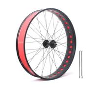 20/24/26" X 4,0" Roues Avant Et Arrière Fat Bike Alliage D'aluminium 6 Boulons Freins à Disque 135/195mm Rayons 36x14G pour vélos 7/8/9/10 Vitesses, Neige/Plage Vélo Roues(26IN-Front Wheel)