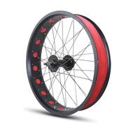 20/24/26"x4.0" Jeu De Roues Vélo Tire Fat Bike Neige/Plage Roues Avant Et Arrière 14G Rayons Frein Disque Blocage Rapide 135mm/195mm 36H Moyeu Arrière For Les Rotatives 6-10 Vitesses(Front,24")