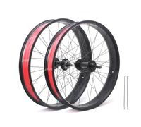 20/24/26in X 4.0" Roues De Vélo À Fat Bike Frein À Disque Roue Avant Et Arrière De Vélo De Neige/Plage 135/195mm Moyeux 36H pour Libre Rotative 7-10s Rayons 14G E-Bike(24in a Pair)
