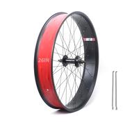 20/24/26in X 4.0" Roues De Vélo À Fat Bike Frein À Disque Roue Avant Et Arrière De Vélo De Neige/Plage 135/195mm Moyeux 36H pour Libre Rotative 7-10s Rayons 14G E-Bike(26in Front)