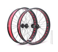 20/24/26in X 4.0" Roues De Vélo À Fat Bike Frein À Disque Roue Avant Et Arrière De Vélo De Neige/Plage 135/195mm Moyeux 36H pour Libre Rotative 7-10s Rayons 14G E-Bike(24in Ho a Pair)