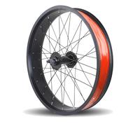 20/24/26x4.0 Jeu De Roues Avant Et Arrière pour Vélo Fat Snow Bike/Beach Bike Paire Roues 14G Rayons Frein Disque 195mm 36H pour Les Rotatives 7-10 Vitesses(Front,26'')