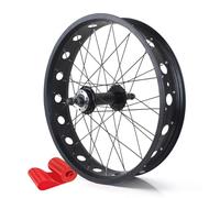 20/24/26x4.0'' Roue Avant/Arrière Fat Bike Frein À Disque Roues De Vélo De Neige/Beach Bike QR 135 Mm/195 Mm 36H Moyeu Rayons 14G Paire De Roues for 7 À 12 Vitesses(Rear,26")