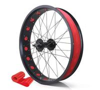 20/24/26x4.0'' Roue Avant/Arrière Fat Bike Frein À Disque Roues De Vélo De Neige/Beach Bike QR 135 Mm/195 Mm 36H Moyeu Rayons 14G Paire De Roues for 7 À 12 Vitesses(Front,20")