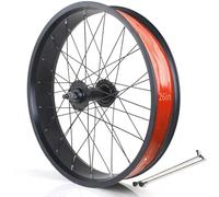 20/24/26x4.0'' Roue Avant/Arrière Fat Bike Roues De Vélo De Neige/Beach Bike Frein À Disque 135mm/195mm 36H Moyeu pour Roue Libre Rotative 7/8/9/10s 14G Rayons(26in Front Wheel)
