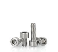 20/25/50pcs M2.5 M3 M4 304 acier inoxydable petit diamètre de tête lisse Non moletée cylindrique vis à six pans creux(50pcs M2.5X5X3.8)