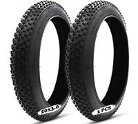 20 3.0 Pneu Lot de 2 | 20x3.0 Pneu de vélo | 20 x 3 Fat Tire | Antidérapant Vélo Fat Bike Pneu 20x3.0 Électrique Motoneige Roue Avant Plage Gros Pneu VTT 20 Pouces 30psi