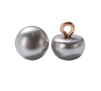 20/30/50pcs Coloré Demi-Dôme Perle Boutons En Métal Tige Champignon Bouton for Vêtements Femme Décor Mini Couture BRICOLAGE Pour Robes(Grey,20PCS)