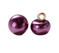 20/30/50pcs Coloré Demi-Dôme Perle Boutons En Métal Tige Champignon Bouton for Vêtements Femme Décor Mini Couture BRICOLAGE Pour Robes(Purple red,20PCS)