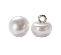 20/30/50pcs Coloré Demi-Dôme Perle Boutons En Métal Tige Champignon Bouton for Vêtements Femme Décor Mini Couture BRICOLAGE Pour Robes(White,30PCS)