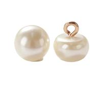 20/30/50pcs Coloré Demi-Dôme Perle Boutons En Métal Tige Champignon Bouton for Vêtements Femme Décor Mini Couture BRICOLAGE Pour Robes(Beige,30PCS)