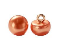 20/30/50pcs Coloré Demi-Dôme Perle Boutons En Métal Tige Champignon Bouton for Vêtements Femme Décor Mini Couture BRICOLAGE Pour Robes(Orange,30PCS)