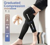 20-30 mmHg Manchons de compression pour les jambes, Manchons de jambe de soutien élastique antidérapants unisexes pour le voyage, le yoga, Y2K, confortables XL,XXL,S,L,M,XXXLTissu tricoté