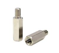 20/30 pièces M2 .5 M3 M4 M5 M6 Goujon de support d'isolation hexagonal à tête unique en fer nickelé for connexion au châssis la carte mère PBC(15mm (30Pcs),M2.5 (Thread 4mm))