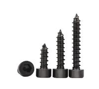 20-300 pièces M1.7 M2 M2.3 M2.6 M3 M3.5 M4 M5 M6 8.8 tête de tasse noire vis autotaraudeuse hexagonale vis à bois haut-parleur vis autotaraudeuse(6mm,M2.3 (300PCS))