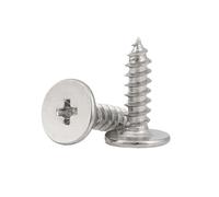 20-300pcs M1.2/M1.4/M1.7/M2/M2.3/M2.6/M3/M3.5/M4 Vis auto-taraudeuse à tête plate ultra-mince large à entaille croisée type-CA en acier au carbone, M4x10mm