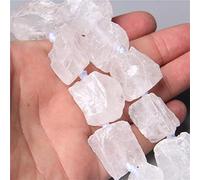 20-30MM Naturel Brut Cristal Forme Libre Coupé Pépite Multicolore Chips Perles En Vrac Pierre Brute Pour La Fabrication De Bijoux Collier Art Fourniture-Quartz Blanc, 7-8 pièces