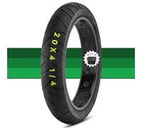 20 4 1/4 Pneu Vélo Fat Résistant aux Piqures avec Paroi Renforcée et Technologie Anti-Puncture Motif Traction Toutes Routes for Vélo Électrique et Commuter(1PC)