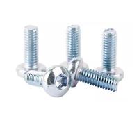 20/40/100/200 Pièces M3 M4 M5 M6 M8 8. Grade Galvanisé À Tête Cylindrique Interne Fleur De Prunier Vis Ronde En Forme Rainure Boulon Antivol(8mm,M6-40pcs)