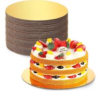 20/40/50 pièces de supports à gâteau robustes, grandes bases rondes en carton, diamètre 12 pouces, assiettes à mousse circulaires, plateaux à dessert, décoration de gâteaux 40PCS Gold