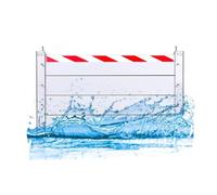 20/40/60/80/100/120cm High Système De Batardeau Anti-Inondation 95/96cm Long Déflecteur d'eau Facile À Utiliser pour Allées Passages Rues(Inside,96 * 100cm)