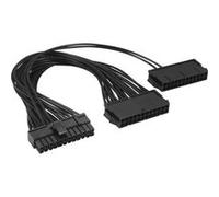 20+4pin Connecteur Câble Double PSU ATX Power Supply 30cm Divisé Câble XCSOURCE Noir G