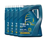20 (4x5) Litre Mannol SAE 15W-40 Shpd TS-4 Camion / Tracteurs L'Huile De Moteur