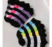 20/5 paires de chaussettes courtes confortables et décontractées pour femmes, de couleurs bonbon, avec nœud en forme de cœur et rayures. Convient pour un cadeau de la Saint-Valentin ou un assortiment.