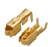 20/50/100/200 pièces G263 Boîtier de bornes porte-fusibles automobile en laiton étamé, bornes femelles à sertir, broches de connexion de câblage(Beige,20pcs)