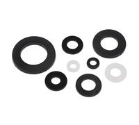 20/50/100/500 pièces rondelle à vis en Nylon M3 M4 M5 M6 M8 M10 M12 joints en plastique entretoise plaqué plat isolation joint torique rond uni(White,M10 X 20 X 1_50PCS)
