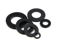 20/50/100/500 pièces rondelle à vis en Nylon M3 M4 M5 M6 M8 M10 M12 joints en plastique entretoise plaqué plat isolation joint torique rond uni(Black,M10 X 20 X 2_100PCS)