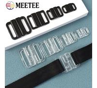 20/50/100 ensembles 10/15/20/25mm fermeture de soutien-gorge boucle en plastique maillot de bain sangle Bikini fermoir résine bouton cravate boucles à Clip réglables Transparent