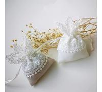 20/50/100 pièces Emballage De Noël Sac Cadeau en Dentelle Bonbons Dragée Sac À Cordon pour La Maison Fête De Vacances Bricolage Décor De Mariage