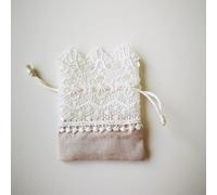 20/50/100 pièces Emballage De Noël Sac Cadeau en Dentelle Bonbons Dragée Sac À Cordon pour La Maison Fête De Vacances Bricolage Décor De Mariage