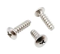 20/50/100 pièces M1.2 M1.4 M1.6 M2 M2.2 M2.6 M3 M3.5 M4 M5 304 en acier inoxydable à empreinte croisée à tête ronde à extrémité plate vis autotaraudeuse(16mm,M3 50pcs)