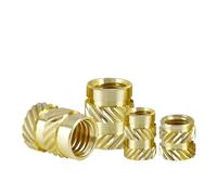 20/50/100 Pièces M1.4 .6 .7 M2 .5 M3 M4 M5 Insertion En Laiton Écrou Fileté Moleté Thermofusible Moulage Par Injection De Chaleur Cuivre Intégré(3mm,M1.6 (OD2.5mm)100pcs)