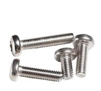 20/50/100 pièces M1.6 M2 M2.5 M3 M4 304 acier inoxydable tête ronde tête cylindrique intérieure petite vis boulon longueur d'extension = 3mm-80mm(16mm,M2(100pcs))