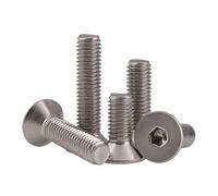 20/50/100 Pièces M3-0.5 316 Acier Inoxydable A4 70 Capuchons À Tête Plate Fraisée Vis Hexagonales Boulons DIN 7991(M3X10mm-20pcs)