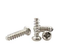 20/50/100 pièces M3-M5 en acier au carbone nickelé à dessus plat grandes vis autotaraudeuses à tête bombée(30mm,M3.5 x 50pcs)