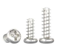 20/50/100 pièces nickelé Pan croix tête ronde coupe queue taraudage électronique(5mm,M4 (50Pcs))