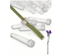 20/50/100 pièces Tubes d'eau floraux transparents étanches + bouchons scellés, préservateur de fraîcheur des fleurs pour la fête des mères, outil d'arrangement floral pour le printemps/été, décoration